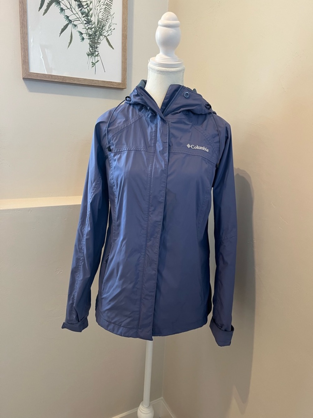 Columbia Women’s Lightweight Hooded Rain Jacket - Periwinkle Blue